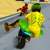 Minibike Games: Mini Moto - In this crazy online racing game called Mini Moto you have to collect points and maneuver the other bikes, reach the first position and win the prize. Collect the points on the way to have more chances to reach the top spot. Test your skills with the mini motorcycles by going to a higher difficulty. Avoid going off track cause the sand will make you slow down and fall. Use the arrow keys to control your mini bike, use the down arrow key for brake. Always hit the brake in the corners to avoid the sand, but don't press the brake too hard. Good luck!