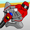 Scooter Games: Mini Moto Challenge - This is another addicting mini bike game online called Mini Moto Challenge. Race your way round each track as fast as you can! Collect power ups and avoid oil slicks. You can collect these types of power ups: Rocket, Oil slick and Shield. Use the arrow keys to drive your mini bike. Press space bar to use the power up. Rocket will shoot one of your opponents, oil slick will slow down your opponents, shield gives you immunity against the rockets. You can play this and all other bike and scooter games for free! Good luck!