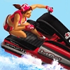 Jet Ski Games: 3D Jet Ski Racing - 3D Jet Ski Racing is a simple jet ski racing game with 3d graphics and great gameplay. Select single player or multiplayer, customize your rider and jet ski and start the race. Race against the clock, passing buoys gives you an extra time. Jump ramps for extra speed. Complete three laps to get a chance to enter yor name into the high scores table. To race use your cursor or arrow keys. Try to be as fast as you can to make the best score in the game called 3D Jet Ski Racing. Good luck!