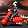 Motor Scooter Games: Sim Delivery - In Sim Delivery scooter game online you take a role of a young scooter delivery driver. You are a wanted man. You need a job but no one will employ you because you have a criminal record. You decide to work as a delivery boy. Because there is no paperwork involved and everything is hard cash in hand. You will deliver food and earn money for it. Your aim is to earn $25,000 to fly out to Mexico. You have just bought an old scooter for $100. Don't forget the cops, you are wanted! To out run the cops you need to upgrade your scooter. Good luck!
