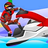 Jet Ski Games: Jet Ski Rush - Get on your jet ski and prepare for the rush of 10 extreme levels. Hop over gators, hippos, penguins to hit ramps and do tricks! Grab NOS to speed up through super loops! Hit space to jump when you are on the ramp for a superjump. Use your arrow keys to move left/right and balance you jet ski. Press the spacebar for a jump and for a superjump when you are on the ramp. Play Jet Ski Rush and have fun! Good look.