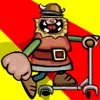 Stunt Scooter Games: Bolle Bolle - Stupid, more stupid, bolle, bolle! play a viking on a scooter in this freaky fun game! Stupid, more stupid, bolle, bolle! play a viking on a scooter in this freaky fun game!! Use your arrow keys to move and press space to knock the cartoon freaks outta their suit. You have to be really quick!  Watch your high score at the top of the game screen. You need at least 200 points to enter the highscores table. Join that Viking going postal in the imbecile game of the day! Bolle, bolle! Bolle, bolle! Bolle, bolle!